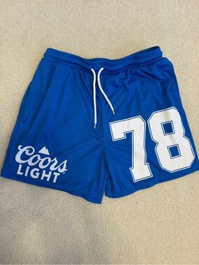 Men's Coors Light Athletic Shorts in Royal Blue  Number 78 Large L